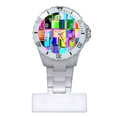 Glitch Art Abstract Plastic Nurses Watch