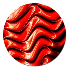 Fractal Mathematics Abstract Magnet 5  (round) by Nexatart