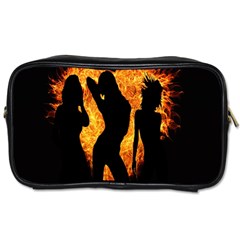 Heart Love Flame Girl Sexy Pose Toiletries Bags 2-side by Nexatart