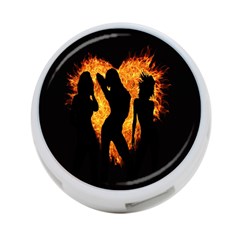 Heart Love Flame Girl Sexy Pose 4-port Usb Hub (one Side) by Nexatart