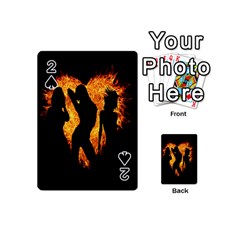 Heart Love Flame Girl Sexy Pose Playing Cards 54 (mini)  by Nexatart