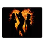 Heart Love Flame Girl Sexy Pose Double Sided Fleece Blanket (Small)  45 x34  Blanket Front