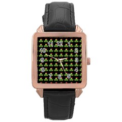 Irish Christmas Xmas Rose Gold Leather Watch  by Nexatart