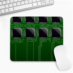 Green Circuit Board Pattern Large Mousepads by Nexatart