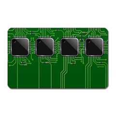 Green Circuit Board Pattern Magnet (Rectangular)