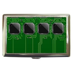 Green Circuit Board Pattern Cigarette Money Cases