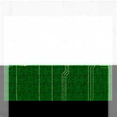 Green Circuit Board Pattern Rectangular Jigsaw Puzzl