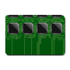 Green Circuit Board Pattern Small Doormat 