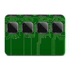 Green Circuit Board Pattern Plate Mats