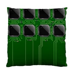 Green Circuit Board Pattern Standard Cushion Case (One Side)