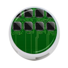 Green Circuit Board Pattern 4-Port USB Hub (Two Sides) 