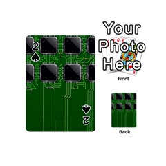 Green Circuit Board Pattern Playing Cards 54 (Mini) 