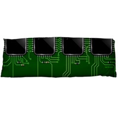 Green Circuit Board Pattern Body Pillow Case Dakimakura (two Sides) by Nexatart