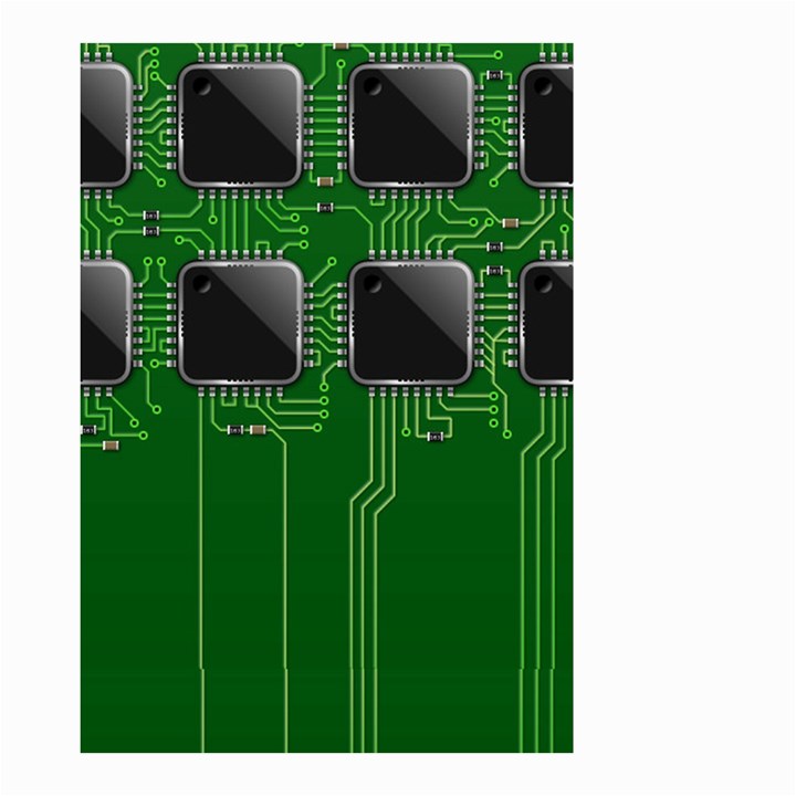 Green Circuit Board Pattern Small Garden Flag (Two Sides)