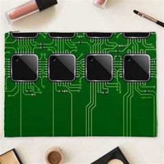 Green Circuit Board Pattern Cosmetic Bag (XXL) 