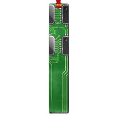 Green Circuit Board Pattern Large Book Marks