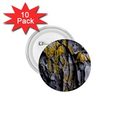 Grey Yellow Stone 1.75  Buttons (10 pack)