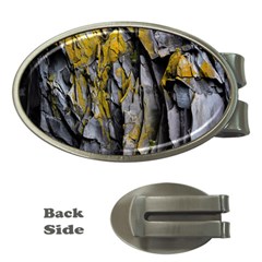 Grey Yellow Stone Money Clips (Oval) 