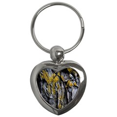 Grey Yellow Stone Key Chains (Heart) 