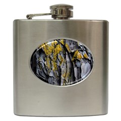 Grey Yellow Stone Hip Flask (6 Oz) by Nexatart