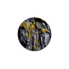 Grey Yellow Stone Golf Ball Marker