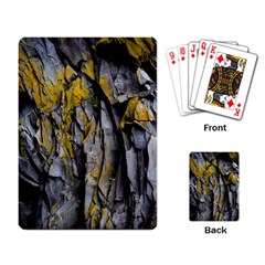 Grey Yellow Stone Playing Card