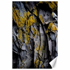 Grey Yellow Stone Canvas 24  x 36 