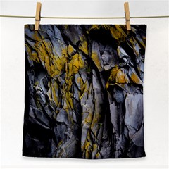 Grey Yellow Stone Face Towel