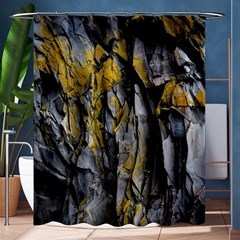 Grey Yellow Stone Shower Curtain 60  x 72  (Medium) 