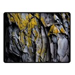 Grey Yellow Stone Double Sided Fleece Blanket (Small)  45 x34  Blanket Back