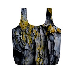 Grey Yellow Stone Full Print Recycle Bags (m)  by Nexatart