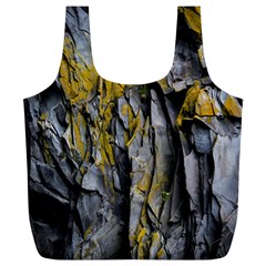 Grey Yellow Stone Full Print Recycle Bags (L) 