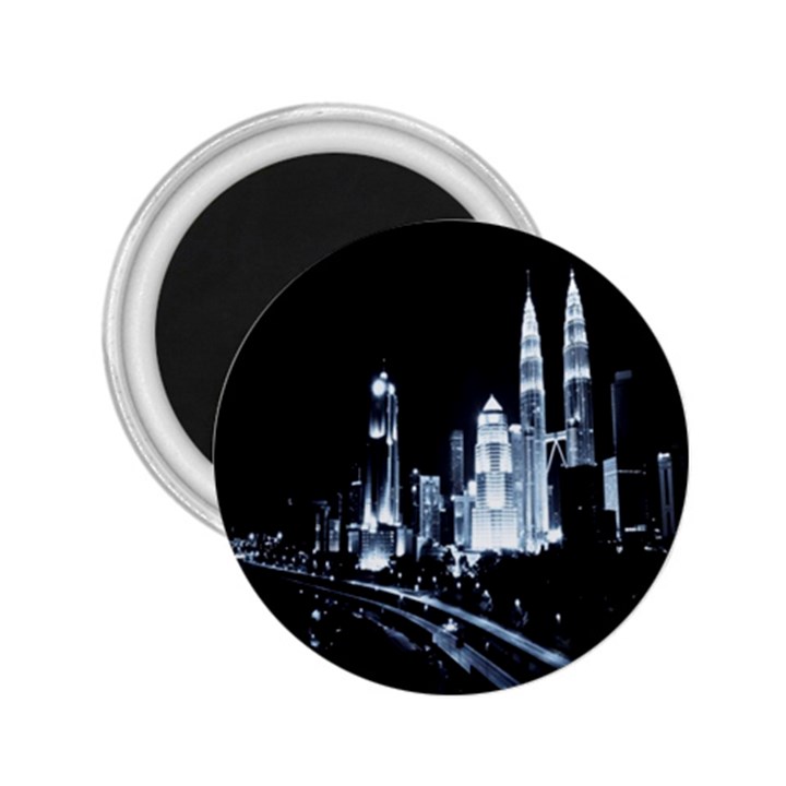 Kuala Lumpur Urban Night Building 2.25  Magnets