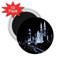 Kuala Lumpur Urban Night Building 2 25  Magnets (10 Pack)  by Nexatart