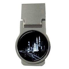 Kuala Lumpur Urban Night Building Money Clips (round)  by Nexatart