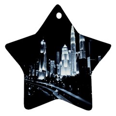 Kuala Lumpur Urban Night Building Star Ornament (two Sides) by Nexatart