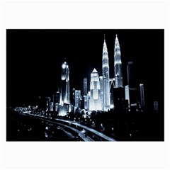 Kuala Lumpur Urban Night Building Large Glasses Cloth by Nexatart