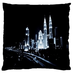 Kuala Lumpur Urban Night Building Standard Flano Cushion Case (two Sides) by Nexatart