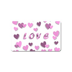 Love Valentine S Day 3d Fabric Magnet (name Card) by Nexatart