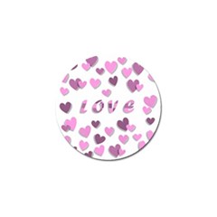 Love Valentine S Day 3d Fabric Golf Ball Marker by Nexatart