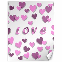 Love Valentine S Day 3d Fabric Canvas 18  X 24   by Nexatart