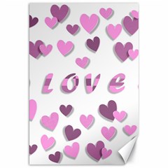 Love Valentine S Day 3d Fabric Canvas 20  X 30   by Nexatart