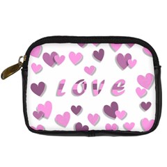 Love Valentine S Day 3d Fabric Digital Camera Cases by Nexatart