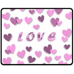 Love Valentine S Day 3d Fabric Fleece Blanket (medium)  by Nexatart