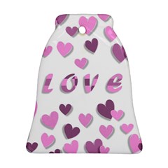 Love Valentine S Day 3d Fabric Bell Ornament (two Sides) by Nexatart