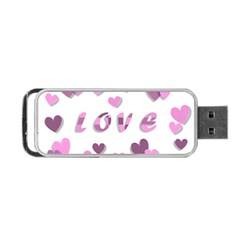 Love Valentine S Day 3d Fabric Portable Usb Flash (one Side) by Nexatart