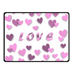 Love Valentine S Day 3d Fabric Double Sided Fleece Blanket (small) 