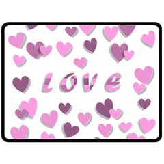 Love Valentine S Day 3d Fabric Double Sided Fleece Blanket (large)  by Nexatart