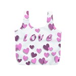 Love Valentine S Day 3d Fabric Full Print Recycle Bags (S)  Back