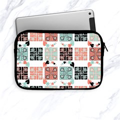 Mint Black Coral Heart Paisley Apple Ipad Mini Zipper Cases by Nexatart